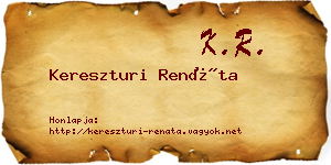 Kereszturi Renáta névjegykártya